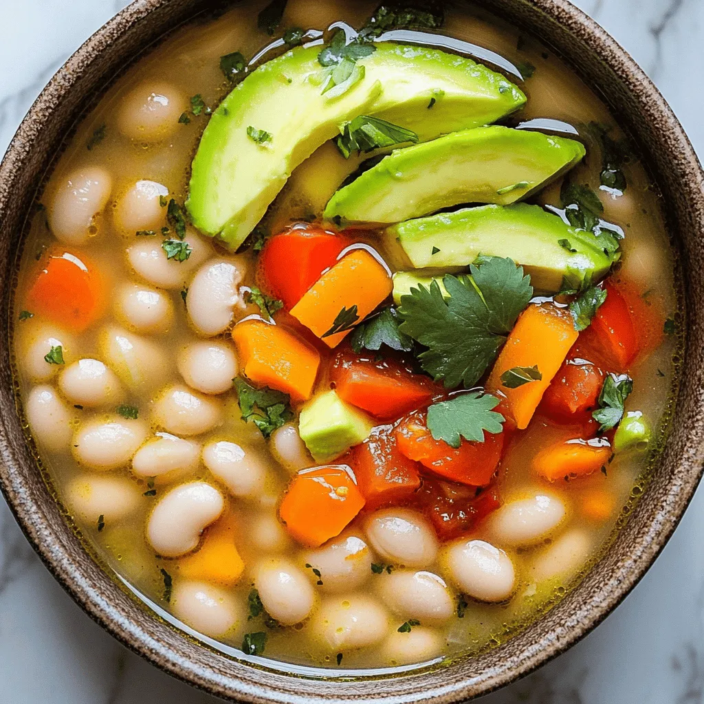 The base of this soup is simple yet full of flavor. You need white beans, like cannellini or great northern. These beans are creamy and rich. They give the soup its hearty texture.