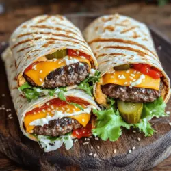 To make great grilled cheeseburger wraps, you need some key ingredients. Here are the basics to get started.