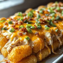 Cracked Out Chicken Tater Tot Casserole Delight