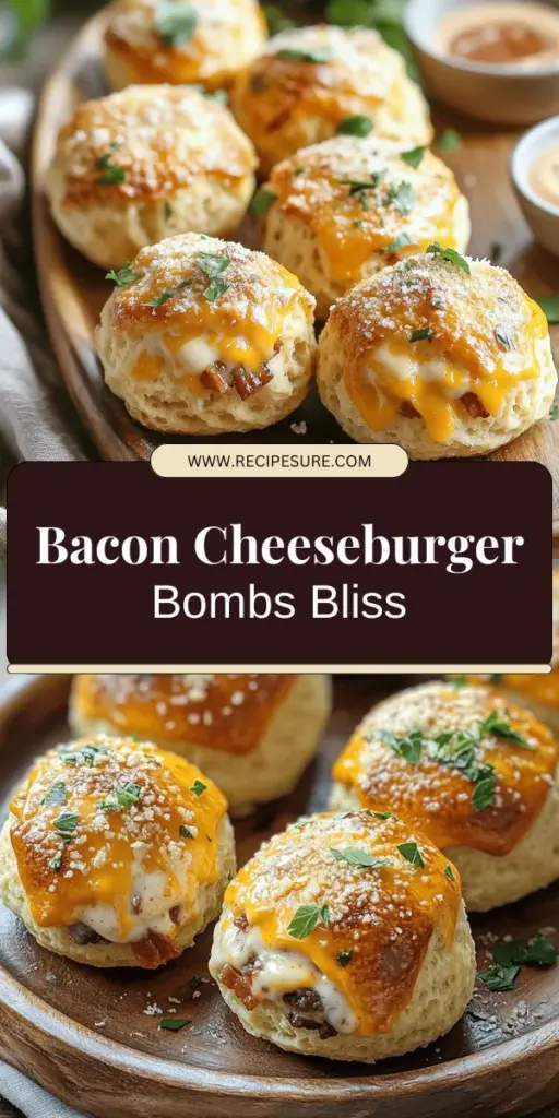 Experience the ultimate in comfort food with Garlic Parmesan Bacon Cheeseburger Bombs Delight! These mouthwatering bite-sized snacks combine the savory flavors of beef, bacon, and cheese in a delightful biscuit shell. Perfect for game day or any celebration, this recipe is easy to follow and offers tips for variations and serving suggestions. Don’t miss out on this flavor-packed adventure—click through to explore the full recipe and impress your friends and family!