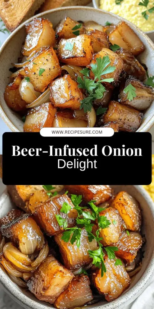 Elevate your cooking game with this delicious recipe for savory beer-infused onions with crispy salted pork! Discover how to blend rich flavors and textures that will impress your guests. From selecting the perfect beer to achieving the ideal caramelization of onions, I share all the tips you need. Click through for the full recipe and get ready to serve a dish that's perfect for any gathering!