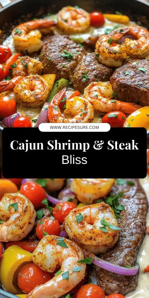 Get ready for a flavor explosion with this Cajun Shrimp & Steak Feast recipe that will captivate your taste buds! This dish combines succulent shrimp and juicy steak, elevated by bold Cajun spices. Learn the secrets to marinating, cooking techniques, and a rich cream sauce that tie it all together. Ideal for impressing friends and family, this recipe is a must-try. Click through to explore the full recipe and transform your next meal into an unforgettable feast!