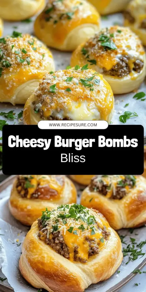 Satisfy your cravings with irresistible garlic parmesan cheeseburger bombs! These delicious bites combine juicy beef, gooey cheese, and garlic for the ultimate snack experience. Perfect for parties or cozy nights in, this easy recipe will impress your family and friends. Discover step-by-step instructions and fun variations to customize your bombs. Ready to create a tasty treat? Click through to explore the full recipe now!