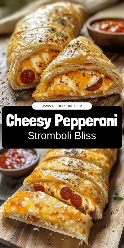 Get ready to impress your family and friends with this Irresistible Cheese and Pepperoni Stromboli Delight recipe! This cheesy, savory treat is perfect for family dinners or gatherings. Follow simple step-by-step instructions to create the perfect stromboli filled with gooey cheese and spicy pepperoni. Explore variations and pairing ideas to make your meal even more exciting. Click through to discover the full recipe and elevate your cooking game!