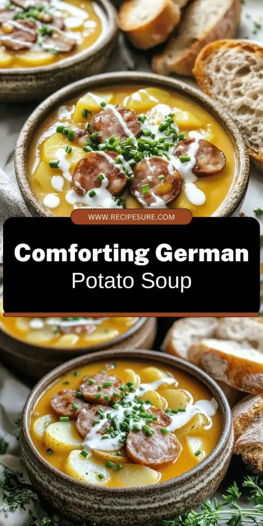 Warm up with a bowl of Savory Slow Cooker German Potato Soup with Sausages! This comforting recipe is easy to make and filled with rich flavors that your family will love. Perfect for cozy dinners, this soup combines tender potatoes, smoky sausages, and aromatic herbs, all cooked to perfection. Ready to get started? Click through for the full recipe and discover how to create this delicious meal today!