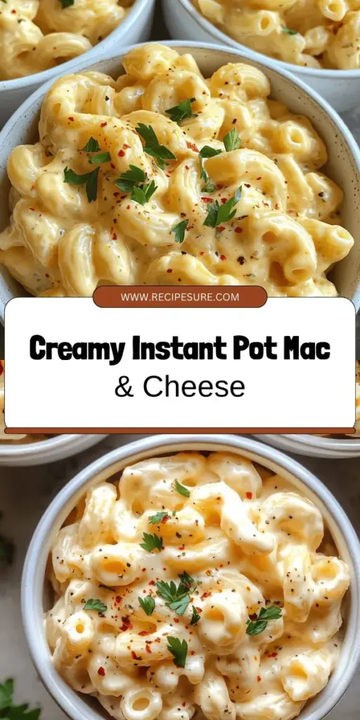 Indulge in the ultimate comfort food with this Instant Pot Mac & Cheese recipe that will warm your heart! Simple ingredients like elbow macaroni, flavorful broth, and a blend of sharp cheddar and mozzarella come together in no time for a creamy, cheesy delight. Perfect for busy weeknights or impressing guests, this dish is a must-try. Click through to explore the full recipe and transform your mealtime into a delicious experience!