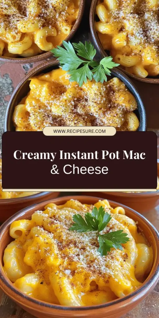 Indulge in the ultimate comfort food with this quick and creamy Instant Pot Mac and Cheese recipe that brings deliciousness to your table in just minutes! Discover the essential ingredients, easy steps, and tips for the perfect cheesy texture. Whether you want a classic dish or a creative twist, this guide has you covered. Click through to explore this delightful recipe and elevate your dinner game with creamy, mouthwatering mac and cheese!