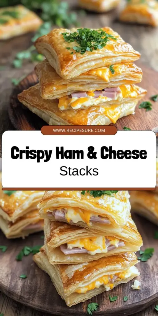 Indulge in the deliciousness of crispy ham and cheese puff pastry stacks, the perfect snack for any occasion! This simple recipe guides you through creating flaky layers filled with savory ham, sharp cheddar, and creamy goodness. Perfect for parties or weeknight dinners, these stacks are easy to customize. Click through to discover key ingredients, step-by-step instructions, and creative serving ideas that will impress your guests and family alike!