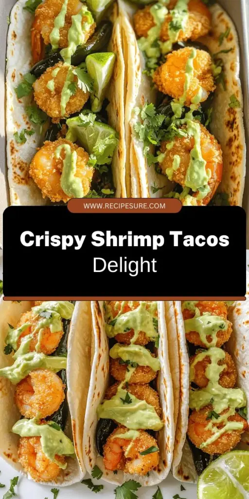 Craving a delicious meal? Try these crispy shrimp and poblano tacos drizzled with a creamy avocado cilantro sauce! This flavorful dish is quick to make and perfect for taco night. Packed with fresh shrimp, roasted poblano peppers, and a hint of zesty lime, these tacos are not only tasty but also nutritious. Ready to impress your family and friends? Click through to discover the full recipe and tips for the ultimate taco experience!