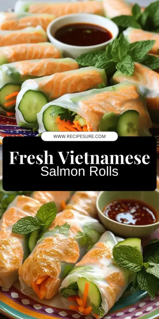 Looking for a refreshing and healthy dish? Try my Deliciously Fresh Vietnamese Salmon Spring Rolls Recipe! Packed with vibrant flavors and nutritious ingredients, these rolls are easy to make and sure to impress. Learn how to prepare and assemble perfect spring rolls with fresh salmon, crisp veggies, and zesty dipping sauces. Click through to explore the recipe and start rolling your delicious creations today!