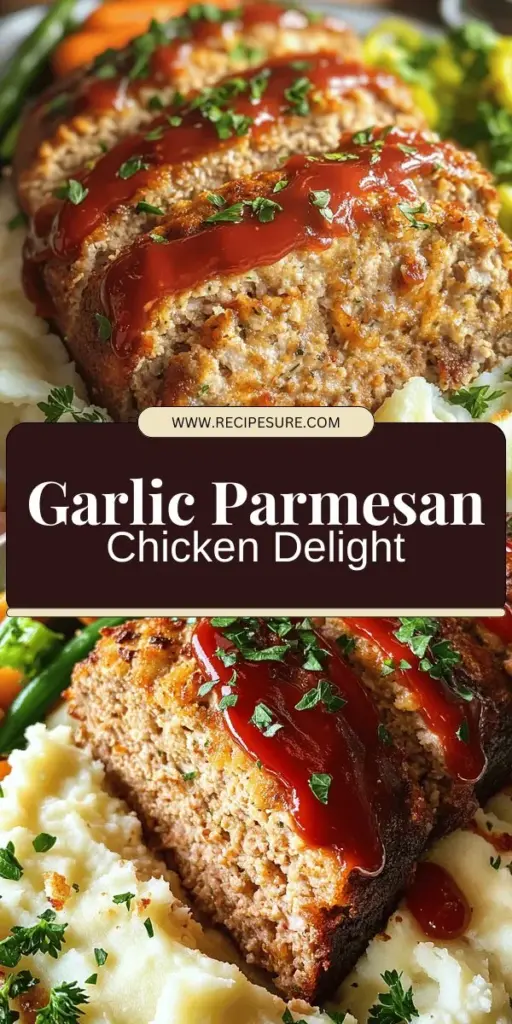 Looking for a delicious and easy dinner idea? Try this Melt-in-Your-Mouth Garlic Parmesan Chicken Meatloaf Recipe! Packed with flavor from ground chicken, Parmesan cheese, and garlic, this dish is simple to make and sure to impress. Discover helpful tips, ingredient swaps for healthier options, and serving suggestions that will elevate your meal. Click through to explore the full recipe and make a comforting classic that your family will love!