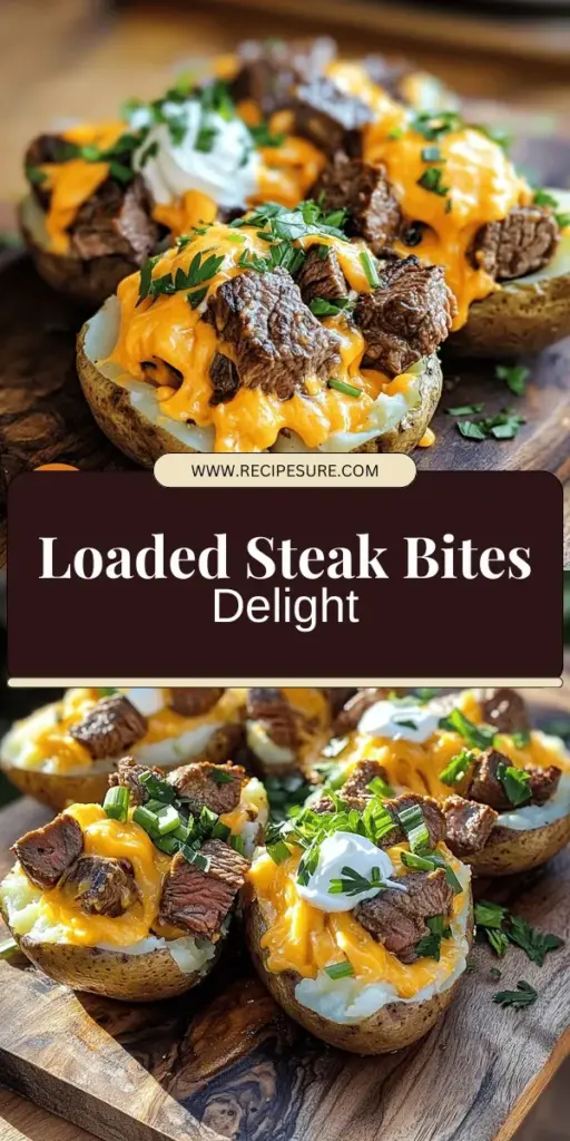 Indulge in the ultimate comfort food with our Loaded Baked Potato with Juicy Steak Bites Delight! This mouthwatering dish features fluffy baked potatoes topped with savory steak bites, melted cheese, and fresh toppings for a flavorful experience. You'll find everything you need to create this delicious meal, from selecting the best ingredients to cooking techniques and serving suggestions. Click to explore the full recipe and impress your family and friends tonight!