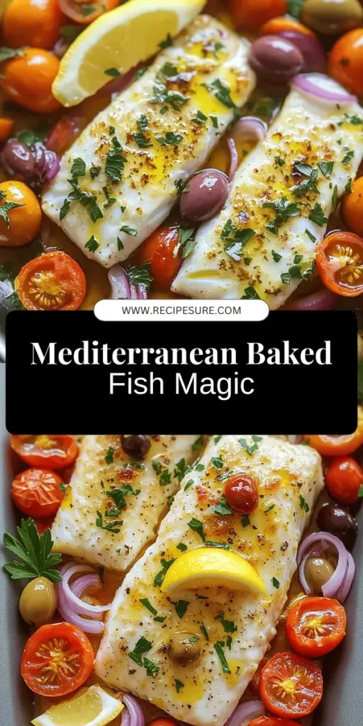 Looking for an easy and flavorful meal? Mediterranean-Style Baked Fish is your go-to recipe! Packed with health benefits, this dish uses fresh ingredients like cod, cherry tomatoes, and olives to create a delightful dinner. Learn the simple steps and cooking tips to achieve perfectly baked fish every time. Whether you’re cooking for a family feast or a casual gathering, this recipe will impress. Click through to explore the full recipe and bring the taste of the Mediterranean to your table!