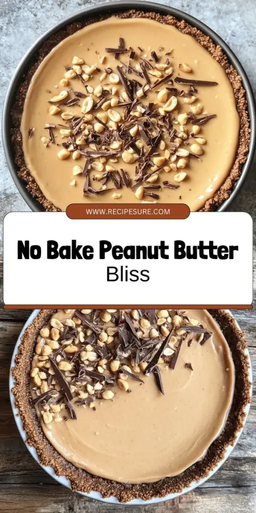 Indulge in a delightful treat with my easy No Bake Peanut Butter Pie recipe! This creamy dessert combines a rich peanut butter filling with a buttery crust, perfect for warm days or when you're short on time. With simple ingredients and quick prep steps, you can impress your friends and family in no time. Ready to satisfy your sweet tooth? Click through to explore the full recipe and start creating your own delicious masterpiece!