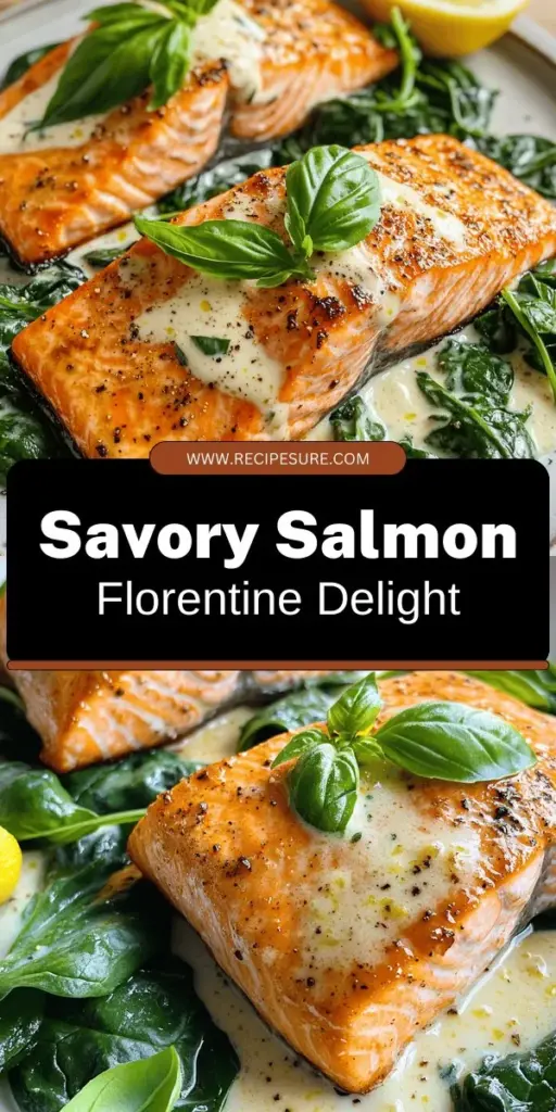 Discover the deliciousness of Pan-Seared Salmon Florentine, a healthy dish that combines rich salmon and creamy spinach into a perfect meal. This easy recipe guides you through using the best ingredients and cooking techniques to achieve a crispy, flavorful dish that's nutrient-packed. Perfect for weeknight dinners, this meal is both satisfying and good for you. Click to explore the full recipe and elevate your cooking game!