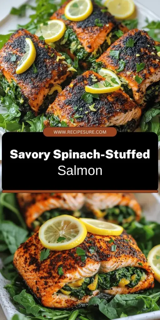 Impress your family and friends with a delicious blackened salmon stuffed with spinach and Parmesan cheese! This easy-to-follow recipe brings mouthwatering flavors and is perfect for any occasion, from quick weeknight dinners to gourmet gatherings. Discover the simple ingredients and step-by-step instructions that will make this dish a new favorite. Click through for the full recipe and unlock your cooking creativity today!