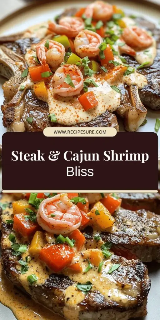 Elevate your dinner with a delicious steak topped with creamy Cajun shrimp sauce! This easy surf and turf recipe combines juicy ribeye steak with rich, spicy shrimp for an unforgettable meal. Learn the essential ingredients, cooking techniques, and perfect side dishes that enhance this flavor-packed dish. Don't miss the chance to impress your family or guests—click through to discover the full recipe and start cooking!