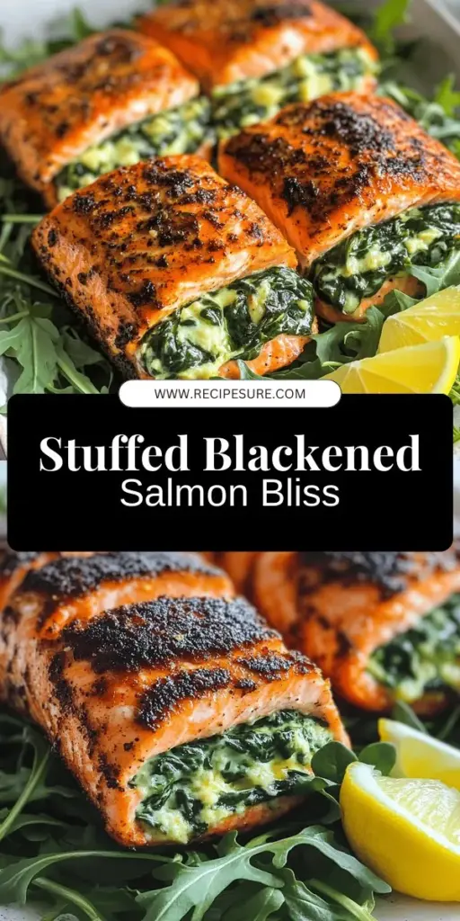 Elevate your dinner plans with this irresistible Blackened Salmon Stuffed with Spinach and Parmesan Cheese! This flavorful recipe features juicy salmon with a zesty blackened crust and a creamy filling that’s sure to impress. Discover simple ingredients and cooking tips that make preparing this gourmet dish a breeze. Click now to explore the full recipe and bring a delicious twist to your meal tonight!