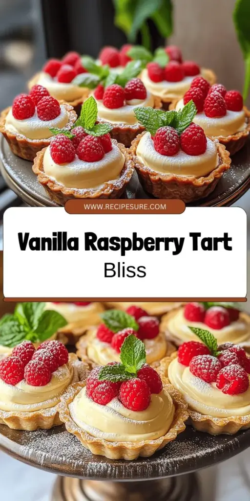 Indulge in a dessert that’s both simple and sophisticated with vanilla cream tarts topped with fresh raspberries. This delightful treat features a flaky buttery crust filled with creamy vanilla goodness and juicy berries that brightens every bite. Follow our easy step-by-step guide to create stunning tarts that impress at any occasion. Click through to explore the full recipe and transform your dessert game today!