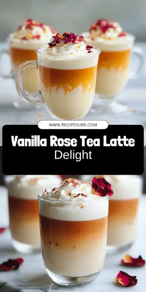 Indulge in the sweet and floral delight of a Vanilla Rose Tea Latte with this easy recipe! This soothing drink combines rich black tea, fragrant rose petals, and smooth vanilla syrup for a cozy treat that's perfect for any day. Discover the origins, ingredients, and a step-by-step guide to create this blissful beverage at home. Click through to explore the full recipe and elevate your tea experience today!