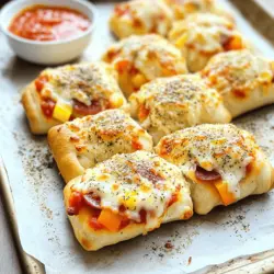 Pizza rolls are small, tasty snacks filled with classic pizza flavors. You can find them in many homes and stores. They usually have dough wrapped around cheese, sauce, and toppings.