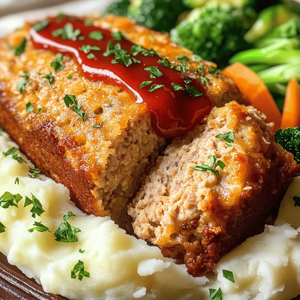 The right ingredients make this dish stand out. For a flavorful chicken meatloaf, you need ground chicken, breadcrumbs, and Parmesan cheese. These elements create a moist chicken meatloaf that melts in your mouth.