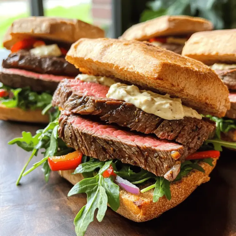 When making a steak sandwich, the right ingredients are key. Here’s what you need: