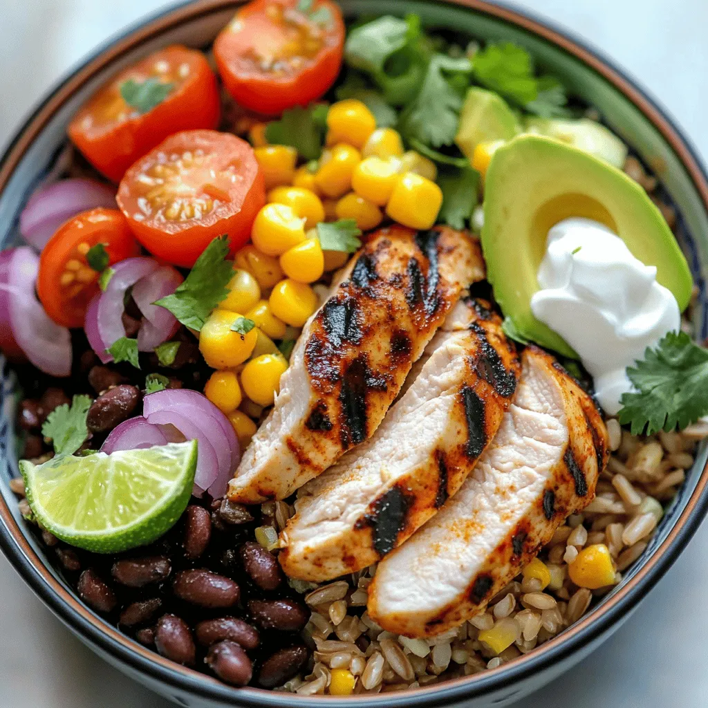 A chicken burrito bowl is tasty and easy to make. To start, you need some basic ingredients.