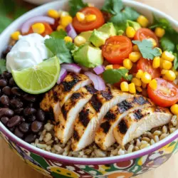 A chicken burrito bowl is tasty and easy to make. To start, you need some basic ingredients.