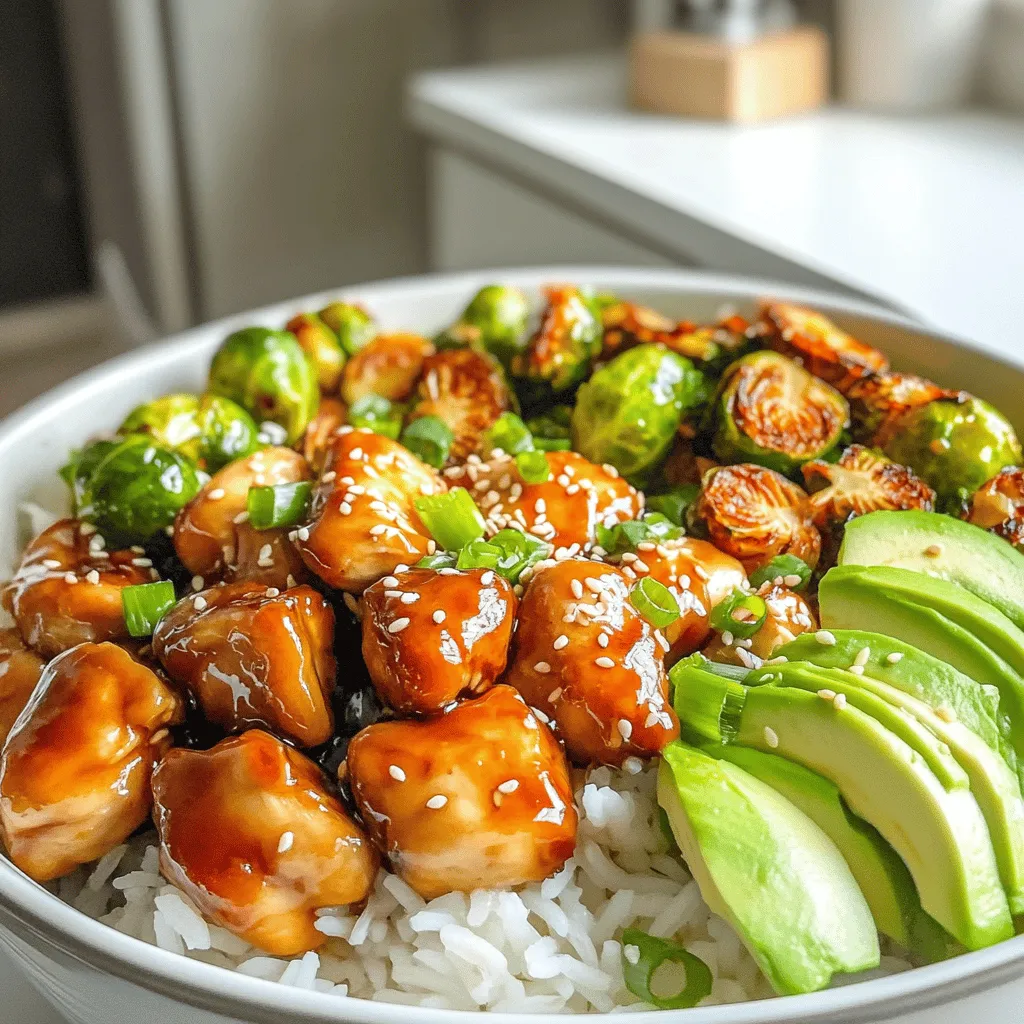 To make teriyaki chicken bowls, you need a few key ingredients. First, you have chicken breasts. Cut them into bite-sized pieces. Next, you need teriyaki sauce. You can use store-bought or make a homemade teriyaki sauce if you like.