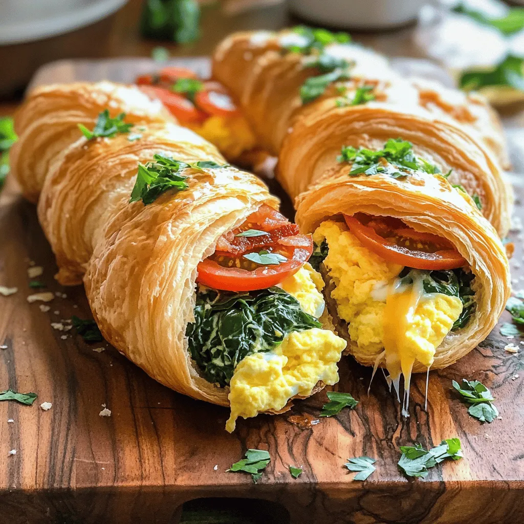 To make the best croissant breakfast sandwich, you need quality ingredients. Start with large, buttery croissants. They should be flaky and fresh. For the filling, use large eggs and heavy cream. This mix creates rich, creamy scrambled eggs.