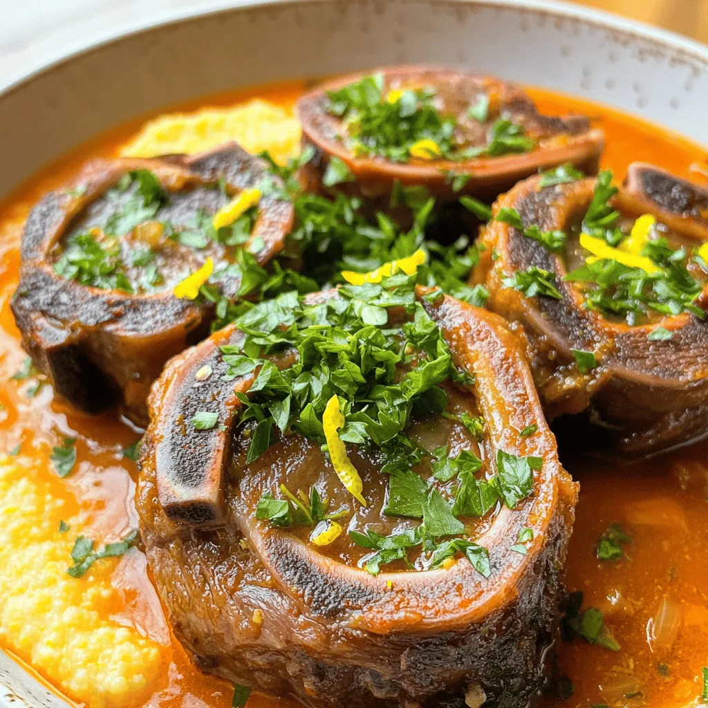 Osso Buco is a rich Italian dish made with veal shanks. The name means 