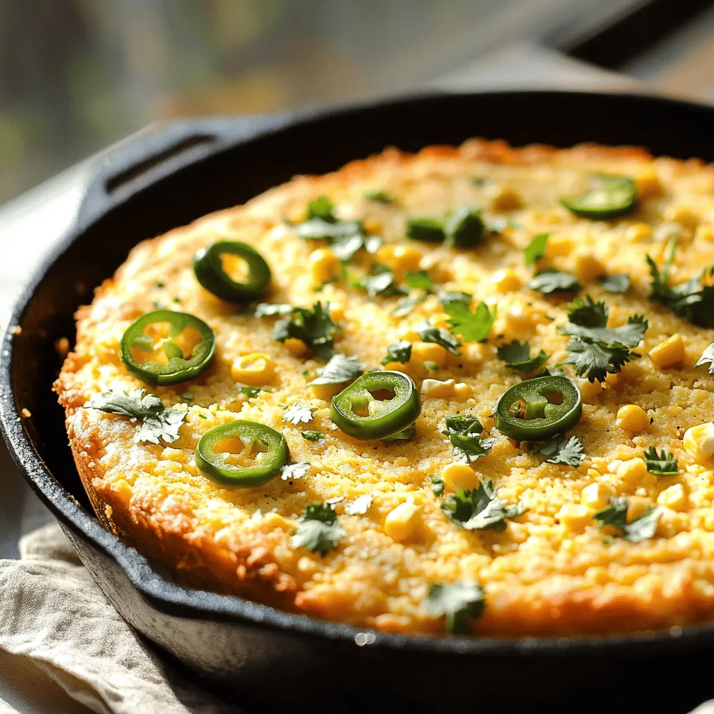 To make amazing jalapeno cornbread, you need a few key ingredients. First, cornmeal and all-purpose flour form the base. This mix gives the bread its nice texture. You also need baking powder, baking soda, and salt for leavening and taste. Sugar adds a hint of sweetness that balances the spice.