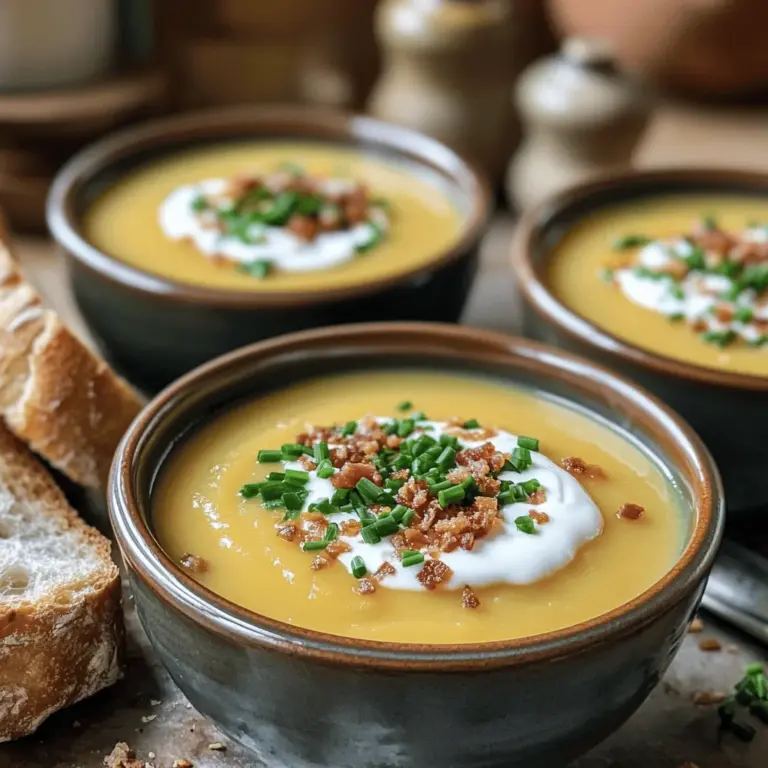 To make a great German potato soup, you need key ingredients. The main star is the potato. I recommend using four large russet potatoes. They give the soup a nice creamy texture.