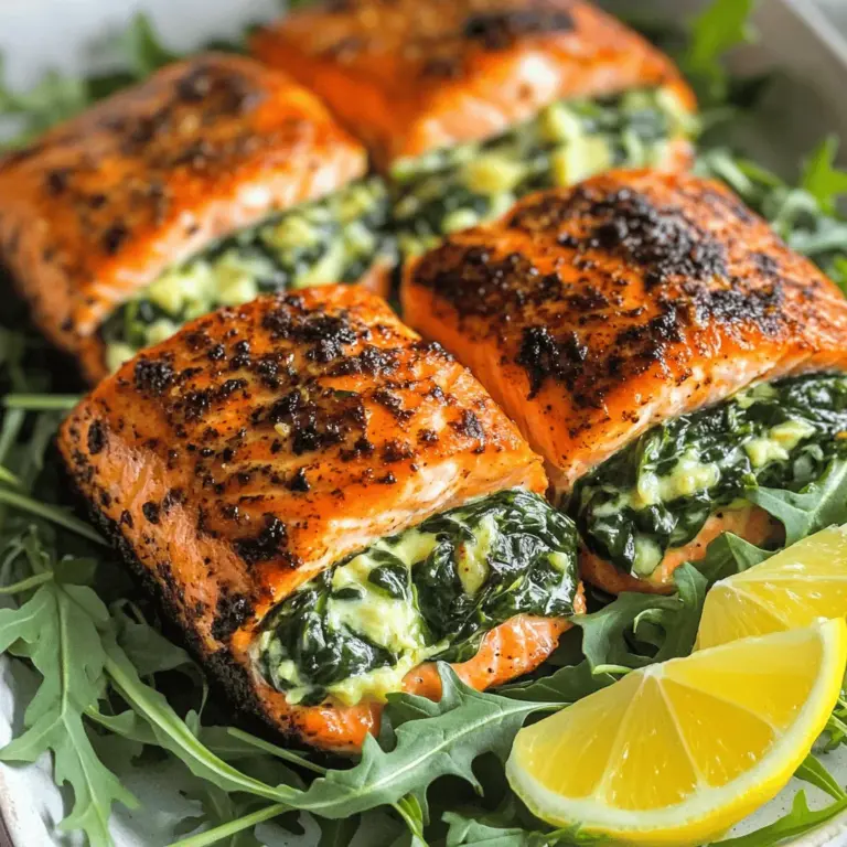 For this tasty blackened salmon recipe, you need fresh and simple ingredients. The main star is the salmon. You want four skinless fillets, each about six ounces. This fish is rich and flaky, making it perfect for stuffing.