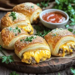 To make garlic parmesan cheeseburger bombs, gather these key ingredients. You need 1 pound of ground beef. Choose a blend with some fat for flavor. Next, grab 1 cup of shredded cheddar cheese and 1/2 cup of softened cream cheese. These cheeses bring richness and a creamy texture.