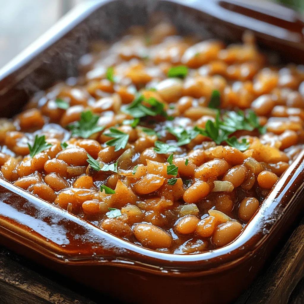 The best baked beans start with the right beans. I recommend using dried navy beans or cannellini beans. These beans hold their shape well and have a nice texture when cooked. You can soak them overnight to make cooking easier. This helps soften the beans and cuts down on cooking time.