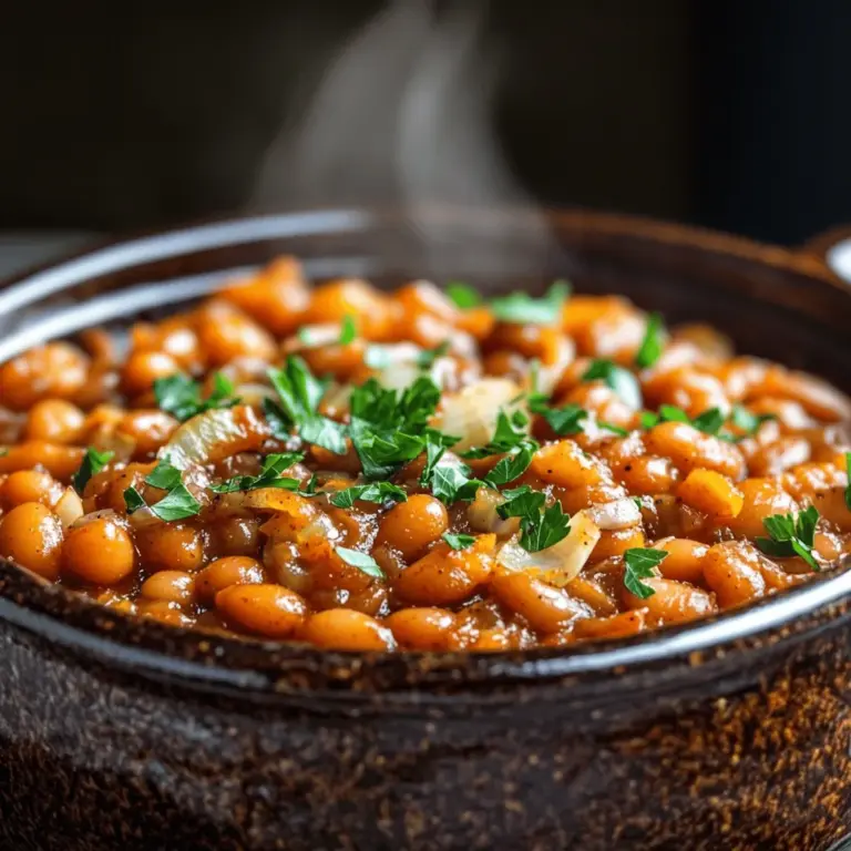 The best baked beans start with the right beans. I recommend using dried navy beans or cannellini beans. These beans hold their shape well and have a nice texture when cooked. You can soak them overnight to make cooking easier. This helps soften the beans and cuts down on cooking time.