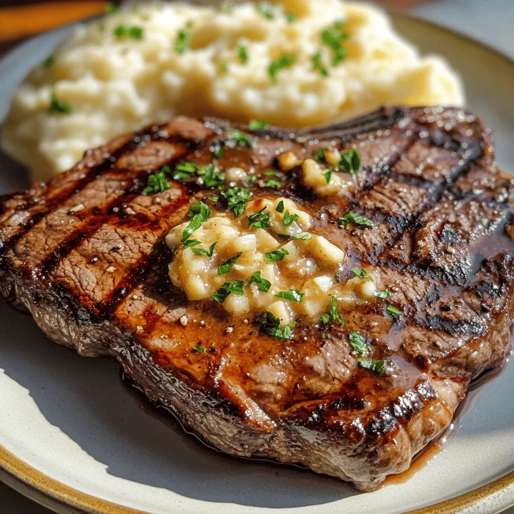 To make steak with bourbon garlic cream sauce, you need key ingredients. First, two ribeye steaks are a must. They bring rich flavor and tenderness. You will also need salt and pepper for seasoning. Olive oil is essential for searing the steaks to perfection.