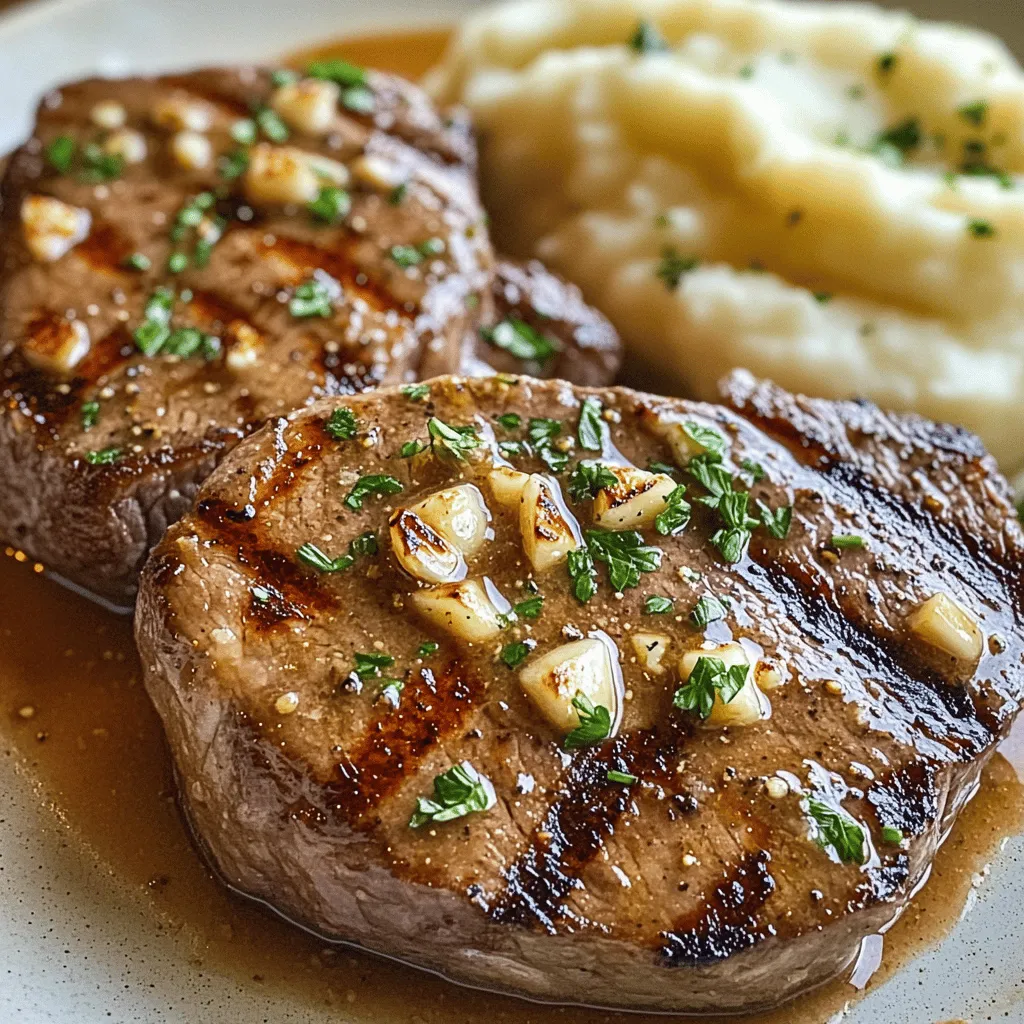 To make steak with bourbon garlic cream sauce, you need key ingredients. First, two ribeye steaks are a must. They bring rich flavor and tenderness. You will also need salt and pepper for seasoning. Olive oil is essential for searing the steaks to perfection.