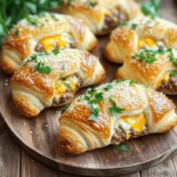 Garlic Parmesan cheeseburger bombs are tasty snacks that everyone loves. They combine juicy beef with rich cheese, all wrapped in flaky dough. The magic happens when you add garlic and Parmesan. This combo boosts the cheeseburger flavor, making it truly special.