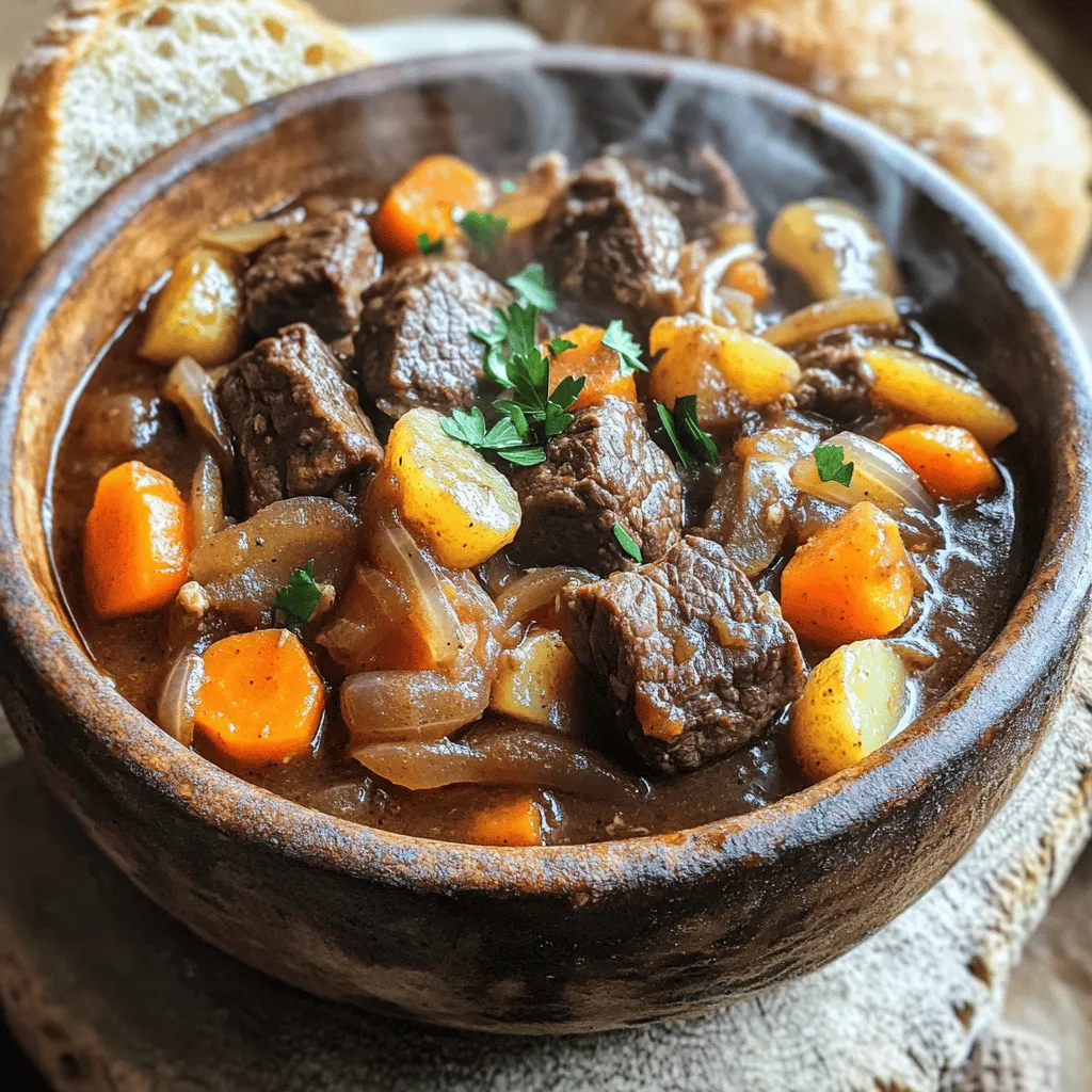 For a hearty beef carbonnade stew, you need a few key ingredients. The base of this dish is beef chuck. It has great flavor and becomes tender when cooked slowly. Aim for about 2 lbs of beef chuck, cut into 1-inch cubes.