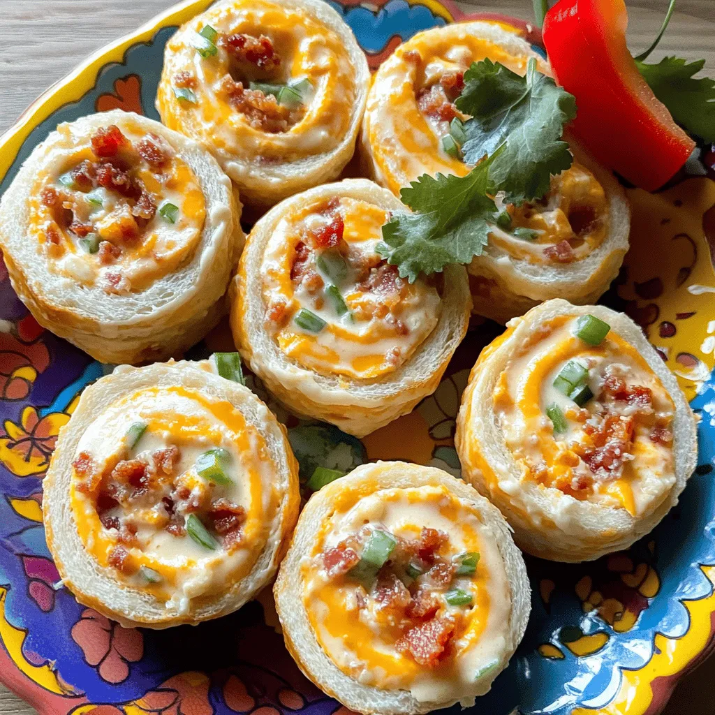 Bacon cheddar ranch pinwheels shine as a top choice for gatherings. They are easy to make and quick to serve, which makes them a hit. You can whip them up in just 10 minutes. They taste great and look fun on a platter.