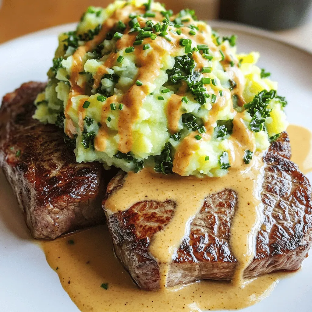 To make Gaelic Irish Steaks with Whiskey Cream and Colcannon, you need fresh ingredients. This recipe shines with quality items.