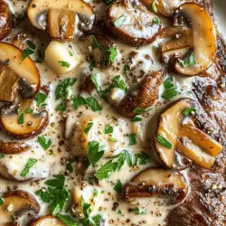 To create a flavorful mushroom sauce for steak, you need just a few key ingredients. The main star of the show is, of course, fresh mushrooms. I suggest using two cups of cremini or button mushrooms. These varieties have a great flavor and texture.