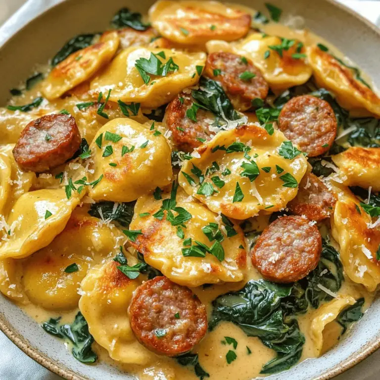 For a creamy pierogi and turkey sausage skillet, you need key ingredients. First, frozen pierogi are a must. I love using cheese or potato-filled pierogi for a rich taste. Next, turkey sausage adds flavor and protein. Choose spicy turkey sausage for an extra kick.