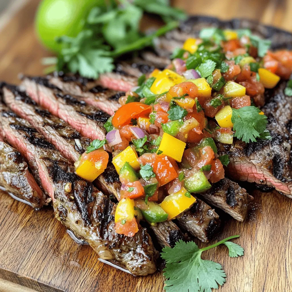 To make a great grilled flank steak, you need key ingredients. The main star is the flank steak itself. For this recipe, you need about 1.5 pounds of flank steak. This cut is lean and full of flavor.