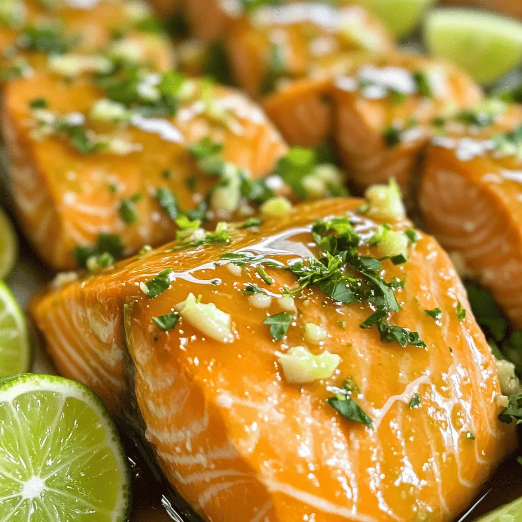 The honey-lime garlic butter salmon recipe shines thanks to its simple yet vibrant ingredients. Each plays a big role in creating a tasty dish.