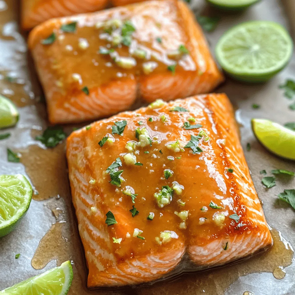 The honey-lime garlic butter salmon recipe shines thanks to its simple yet vibrant ingredients. Each plays a big role in creating a tasty dish.