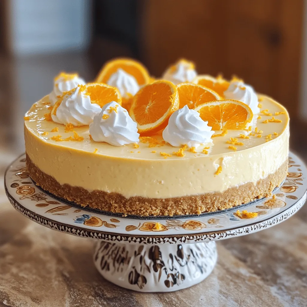 To make a no bake orange creamsicle cheesecake, you need fresh and simple ingredients. Each component plays a key role in building flavor and texture.